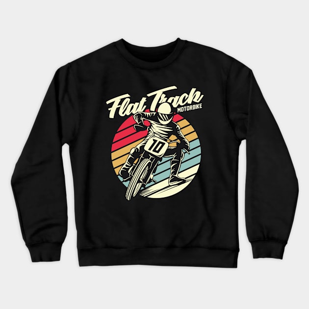 Flat track motorbike Crewneck Sweatshirt by Teefold